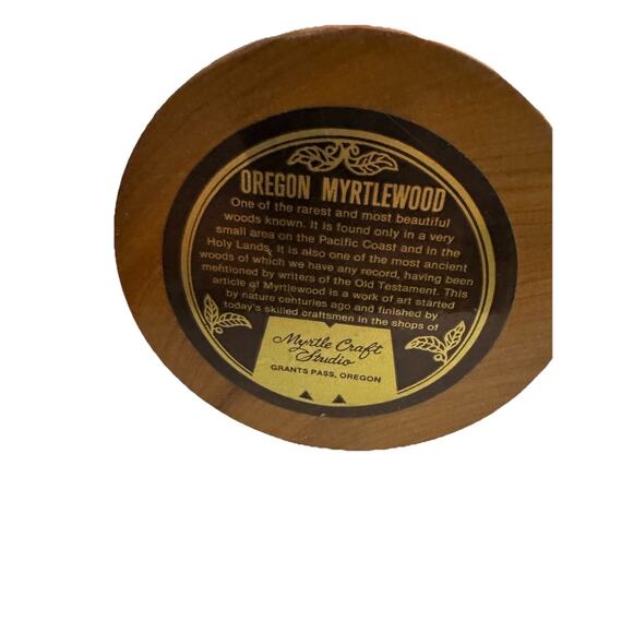 Myrtle Craft Studio Oregon Myrtlewood Goblet/Chalice Shaped Wall Vase Wall Art - Picture 5 of 6